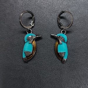 Turquoise Colored Bird Earrings